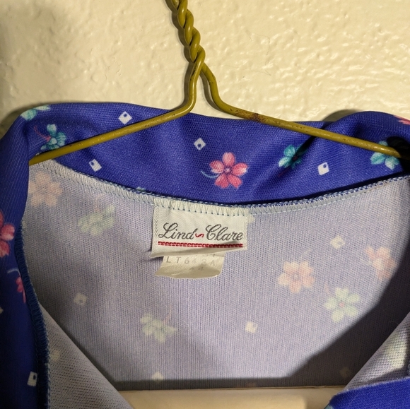 lind And Clare Blue Floral Button-Up Shirtsize 44 Pre-owned - Picture 7 of 9